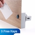 thumbnail image 3 of Battery RFID IC Card Sensor Cabinet Drawer Intelligent SmartLock DIY Invisible Hidde Digital Lock without Perforate Hole, 3 of 7