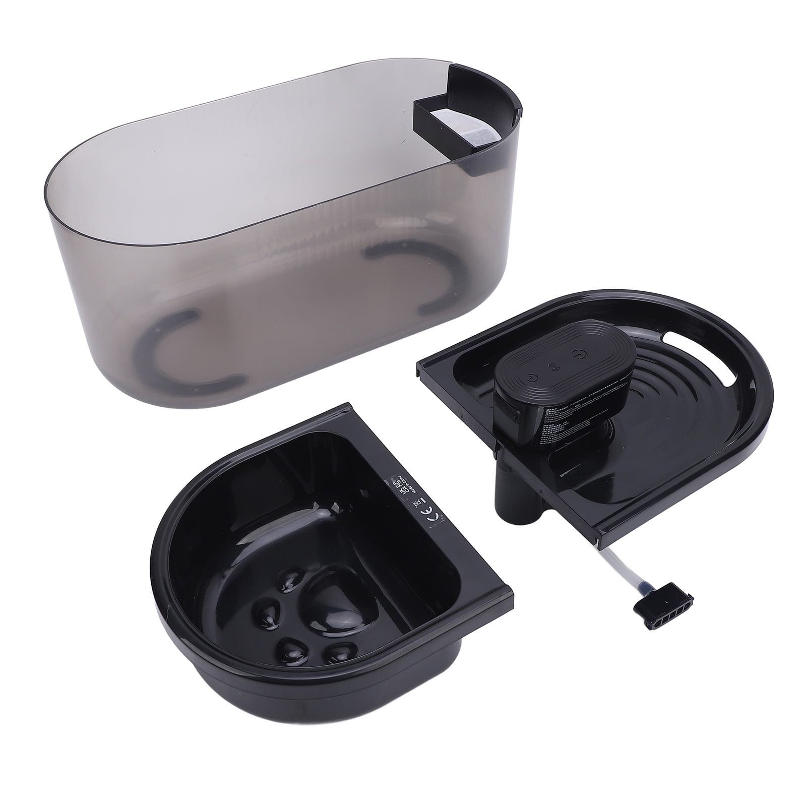 Yajisi Premium Smart Cat Water Fountain Quiet Operating Rechargeable Automatic Pet Water Dispenser for Home Use Black Finish Includes Advanced Filtration System and Built-in 2000mAh Battery