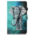 thumbnail image 2 of for iPad 10th Generation 10.9" (2022) with Pencil Holder Leather Multi-Angle Viewing Folio Magnetic Stand Wallet Card Slot with Auto Sleep Wake Smart Cover for iPad 10.9 Inch 2022, Elephant, 2 of 9