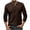 Brown, variant on fartey Mens Lightweight Button Up Tops Loose Fit Round Neck Henley Shirt Casual Long Sleeves Pullover T-Shirt Soft Stretch Solid Color Tee Shirts for Men