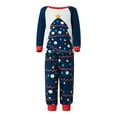 thumbnail image 1 of Pijama navideño familiar con estampado de árbol, cuello redondo clásico a juego, estilo casual, ropa de vacaciones., 1 of 10