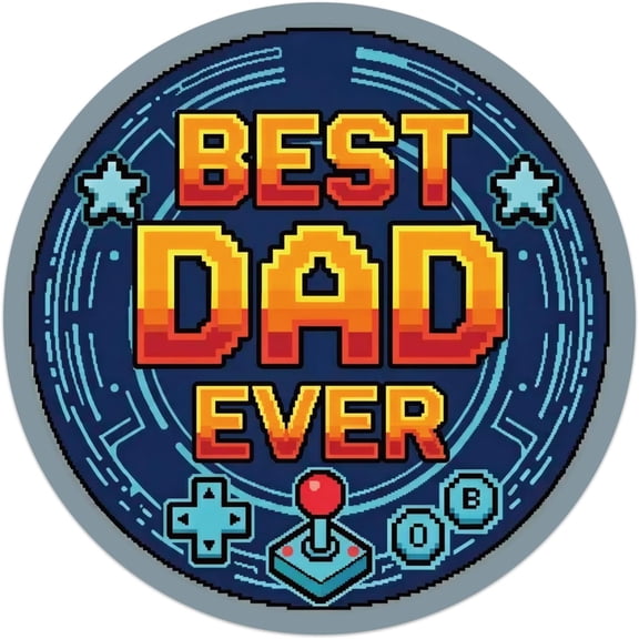 WaaHome 72Pcs Fathers Day Stickers - 1.5'' Waterproof Blue Best Dad Ever Labels Gift Tags for Envelope Seal Cards Boxes Presents Gift Wrap Self-Adhesive Dad Stickers for Party Favors Decor