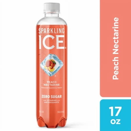 Pack of 2 - Sparkling Ice Peach Nectarine Flavored Sparkling Bottled Water 17 fl oz
