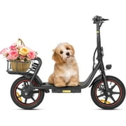 DYU 14 Foldable Electric Scooter for Adults - 500W Peak Motor, 36V 10AH Li-ion Removable Battery, City Commuter E Bike with Cargo Capability, Ideal for Urban Riding UL2849