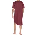 thumbnail image 2 of Ekouaer Sleepwear Men' Nightshirt Short Sleeve Pajamas Comfy Big & Tall Henley Sleep Shirt, 2 of 6