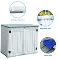 thumbnail image 4 of Dextrus 35 cu ft Outdoor Horizontal Storage Sheds, Weather Resistant Resin Tool Shed, Multi-Opening Door for Easy Storage of Bike, Trash Cans, Garden Tools, Lawn Mowers, Waterproof, Lockable, 4 of 5