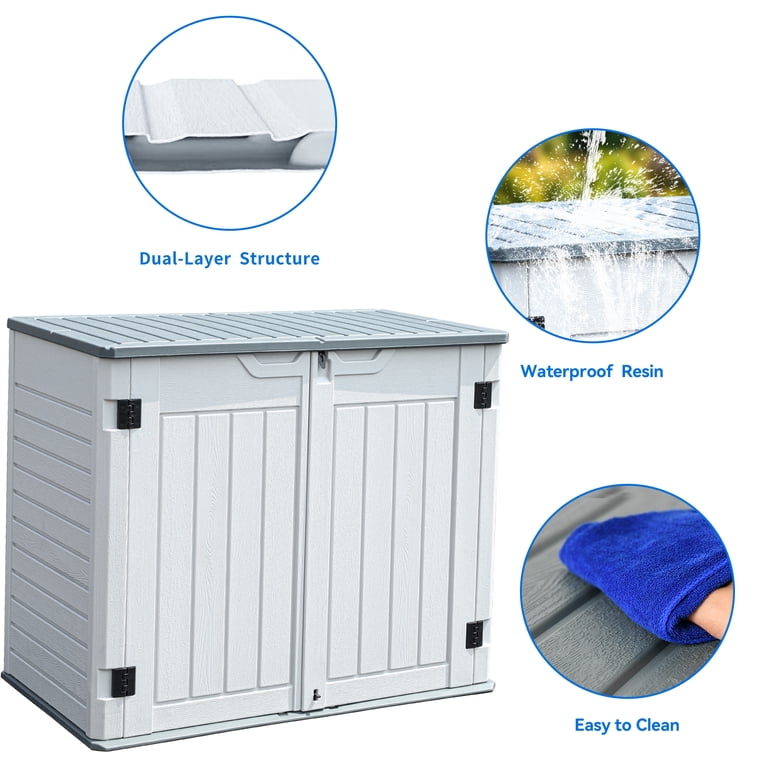 Dextrus 35 cu ft Outdoor Horizontal Storage Sheds, Weather