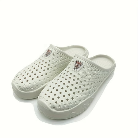 

Women s Solid Color Clogs Beach Shoes Soft Sole Lightweight Out Garden Clogs Closed Toe Non-slip Beach Clogs Gardening Shoes