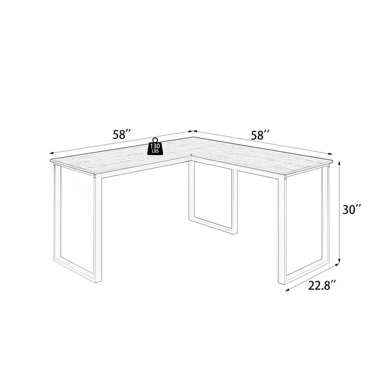 xrboomlife L Shape Computer Desk 58'' Office Desk with LED Light and  Bookshelf L Shaped Corner Desk with Shelves for Home Office Gaming Desk L  Desk