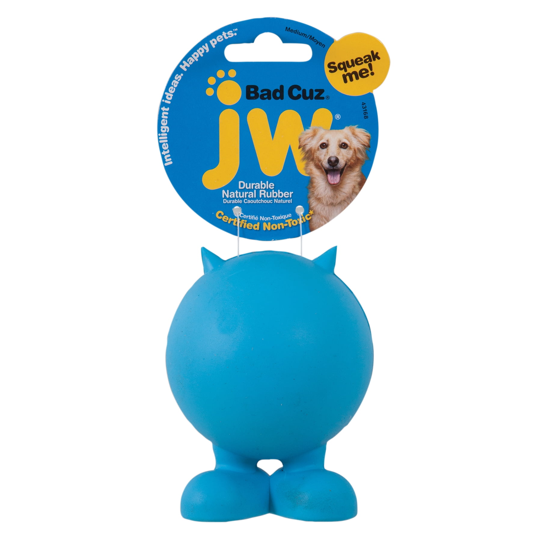 JW Large Squeaky Barbell Dog Toy, Assorted Colors - Shop Chew Toys