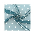 thumbnail image 4 of INSPIRE CHIC Women's 1950s Polka Dots Chiffon Square Scarf, Retro Lightweight Soft Sheer Scarf with Magnetic Buckle 25.6x25.6" Dark Green-White Dots, 4 of 6