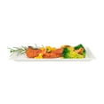 thumbnail image 6 of Pulp Tek Rectangle White Sugarcane / Bagasse Modern Plate - 9 1/2" x 4 1/4" x 1/2" - 100 count box, 6 of 10