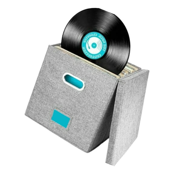 Osdhezcn Record Storage with Lid, Holds Over 100 Records Accessory for Living Room