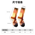 thumbnail image 3 of Fotbe Starfish Sunset Sea Beach Calcetas Largas con Estampado para Hombre y Mujer – Calcetas de Compresión Transpirables y Elásticas, Viajar y Uso Diario Talla 5-11, 3 of 6