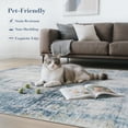 thumbnail image 3 of FEELHOME 8'x10' Area Rug Machine Washable Vintage Distressed Abstract Rug Non Slip Soft Carpet for Living Room Bedroom Dining Room Office Blue, 3 of 8