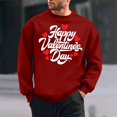thumbnail image 2 of Goodeals Men's Fleece Sweatshirts 2025 Happy Valentine's Day Sweatshirt Comfy Long Sleeve Sweater Oversized Round Neck Heart Print Clothes(Red,XXL)Clearance Deals, 2 of 6