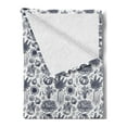thumbnail image 2 of Vegetable Soft Flannel Fleece Blanket, Vintage Monochrome Drawn Food Pattern with Autumn Harvest Crops Art, Cozy Plush for Indoor and Outdoor Use, 60" x 80", Dark Blue Grey and White, by Ambesonne, 2 of 5