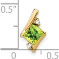 thumbnail image 3 of 10K Yellow Gold Cushion Peridot And Diamond Chain Slide - Jbsp, 3 of 5