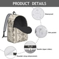 thumbnail image 4 of Unisex Vintage Bohemian Backpack, Boho Chic Zipper Rucksack with Front Pocket, Durable Lightweight Daypack for School College Work Travel, Ideal Gift, 4 of 5