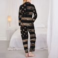 thumbnail image 5 of Bingfone Womens Pajama Sets American Flag With Desert Camouflage Print,Long Sleeve Loungewear Pajamas Set-Large, 5 of 9