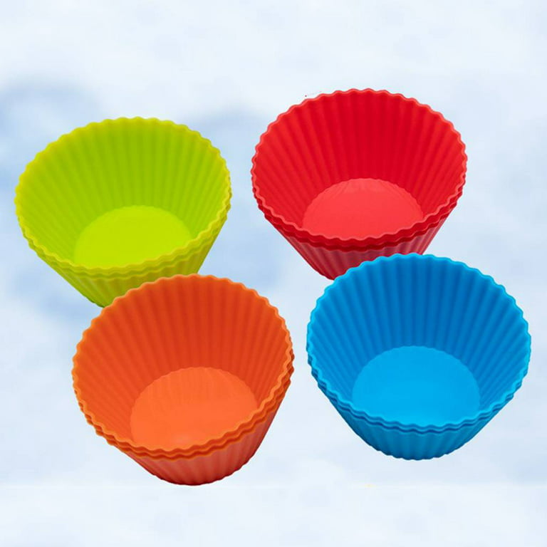 7cm Silicone Cupcake Liners Mold Muffin Cases Muti Round Shape Cup