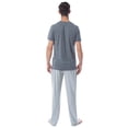 thumbnail image 2 of Intimo Men's 2 Piece Pajama Set Cotton/Poly Blend Jersey Knit Lounge Pants With Soft T-Shirt Top, 2 of 4