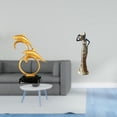 thumbnail image 2 of Figura de delfín, figura africana, adorno de escritorio, estatua tribal de resina, coleccionable, ideal para regalar, decoración del hogar, exhibición, 2 of 8