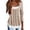 Khaki, variant on HCYSFG Womens Solid Color T Shirts Square Neck 3/4 Sleeve Layered Hem Button Detail Casual Tees Loose Fit Classic Everyday Fall Tops