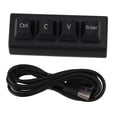thumbnail image 2 of Mini Teclado Programable 4 Teclas Compatible Contruptor Rojo Nkro Ctrl C V Ingrese Con Conexión Por Cable USB, Plug and Play para Juegos Office Media, 2 of 7