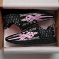 thumbnail image 3 of Breast Cancer Awareness Running Shoes Sneakers Mesh Black Size 7, 3 of 5