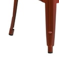 thumbnail image 6 of BizChair Commercial Grade 30" High Backless Distressed Kelly Red Metal Indoor-Outdoor Barstool, 6 of 8