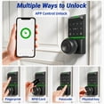thumbnail image 3 of Door Lock,Blacksmith Smart Door Lock with Handle and 5 Ways Quick Unlock,Fingerprint Door Lock,Electronic Door Lock for Front/InteriorDoor,Black, 3 of 8