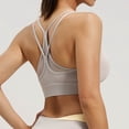 thumbnail image 5 of vdgthytj Sports Bras for Women Breathable Wireless Padded Underwear Supportive Crisscross Back Full Coverage Workout Bras(XX-Large,Gray), 5 of 7