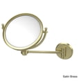 thumbnail image 3 of 8 Inch Wall Mounted Make-Up Mirror with Grooved Accents - Polished Chrome / 5X, 3 of 5
