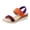 Multicolour, variant on Espadrilles Platform Sandals for Women Elatic Ankle Strap Memory Foam Insole Color Blocking Heels Comfortable Walking Shoes All Day Wear Purple Size 7.5