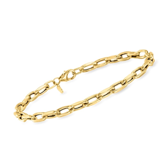 Ross-Simons Italian 3mm 14kt Yellow Gold Cable-Chain Bracelet, Women's, Adult