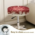 thumbnail image 4 of Jeiento Christmas Tree Round Stool Covers Set of 2, Stretch Soft Fabric Bar Stool Covers Washable Stool Cushion for 12-14 Inch Chair Bar Stools, Red, 4 of 6
