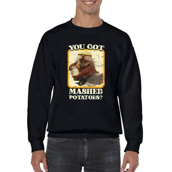 Funny Mashed Potatoes Vintage Graphic Men's Sweatshirt