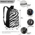 thumbnail image 5 of Uourmeti Zebra Stripe Pattern Fashionable Backpack for Adults, 17 Inch Side Pockets Durable Daypack for Daily Use Night Out, 5 of 6