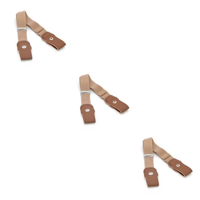 Jumpingount Cinturones Sin hebilla Longitud ajustable Accesorios de ropa duraderos con punto fino Navidad para niños niñas albaricoque Type1 NO1