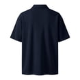 thumbnail image 7 of Polo Shirts for Men Short Sleeve Collared Golf Shirt Work Performance Athletic Polos with Pocket Navy XL, 7 of 7
