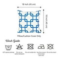 thumbnail image 2 of Blue and White Geometric Squares Decorative Throw Pillow Cover, 2 of 4
