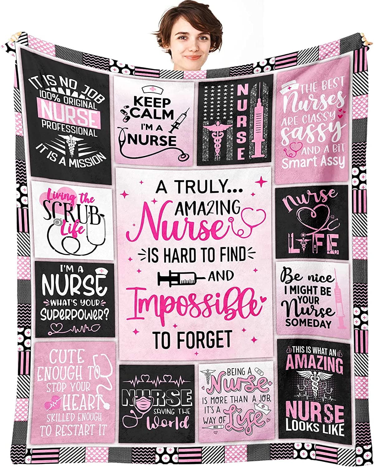 Nurse Gifts for Women Nursing Student Gifts Throw Blanket 60" x 50