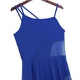 thumbnail image 6 of TiaoBug Womens Mesh SleevelessLyrical Dance Leotard Dress Gymnastics Dancewear Costume Royal Blue L, 6 of 7