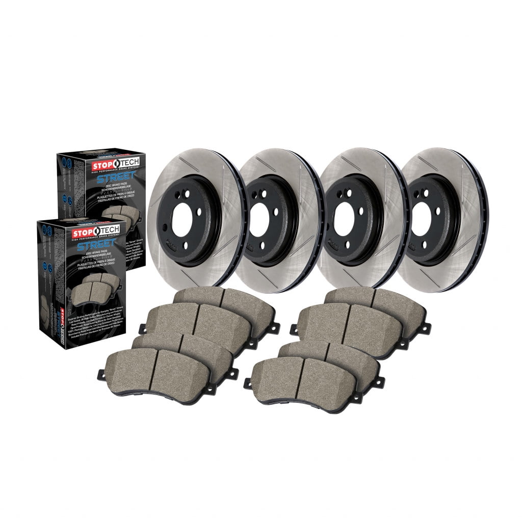 StopTech 308.05000 Street Brake Pads; Front with Shims and Hardware 