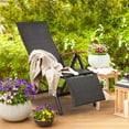 thumbnail image 3 of Costway Aluminum Rattan Lounge Chair Recliner Patio Garden Furniture Folding Back, 3 of 10