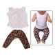 thumbnail image 5 of para muñeca americana de 18 pulgadas, ropa de muñeca de 18 pulgadas para regalos de cumpleaños de niña-chaleco y pantalones con estampado de Sunnimix Ropa de muñeca de 18 pulgadas, 5 of 8