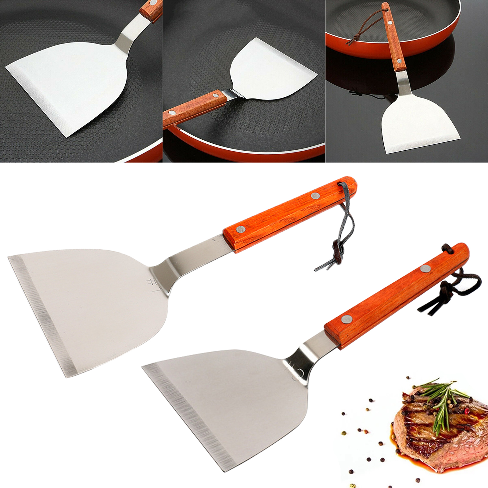 Professional Griddle Spatula,Stainless Steel Wok Spatula Turner with