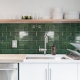 thumbnail image 3 of 10PCS 10.6''x12.6'' Peel and Stick Backsplash in Green,Heavy-Duty Self-adhesive Subway Tile for Kitchen Bathroom, 3 of 9