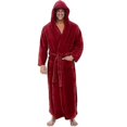 thumbnail image 2 of Hombre De Franela Con Capucha, Bata Gruesa Y Cálida, Albornoz Kimono Extra Largo, 2 of 4